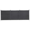 vidaXL Conjunto de pain&eacute;is de veda&ccedil;&atilde;o 526x186 cm WPC cinzento