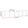 vidaXL Canteiro elevado jardim 224x80x36cm aço galvanizado castanho