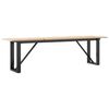 vidaXL Mesa de centro estrutura em O 160x40x45cm pinho e a&ccedil;o