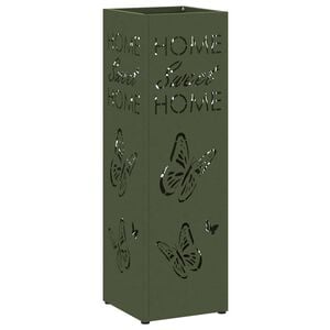 vidaXL Suporte para Guarda-chuva de chuva Verde-azeitona A&ccedil;o