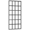 vidaXL Porta deslizante em vidro ESG e alum&iacute;nio 90x205 cm preto