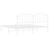 vidaXL Estrutura de cama com cabeceira 183x213 cm metal branco
