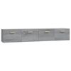 vidaXL Arm&aacute;rios parede 2pcs 100x36,5x35 cm derivados cinza sonoma