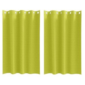 vidaXL Cortinas Blackout com Argolas 2 pcs Verde 175 x 140 cm