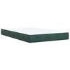 vidaXL Cama boxspring com colch&atilde;o 120x200 cm veludo verde-escuro