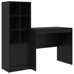 vidaXL Mesa Carvalho Preto 135,5 x 50 x 127 cm 2 unid.