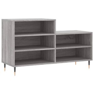 vidaXL Sapateira 102x36x60 cm derivados de madeira cinzento sonoma
