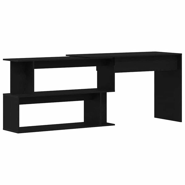 vidaXL Mesa Carvalho Preto 200 x 50 x 76 cm Madeira processada