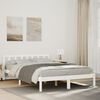 vidaXL Cama extra longa sem colch&atilde;o 160x210 cm pinho maci&ccedil;o branco