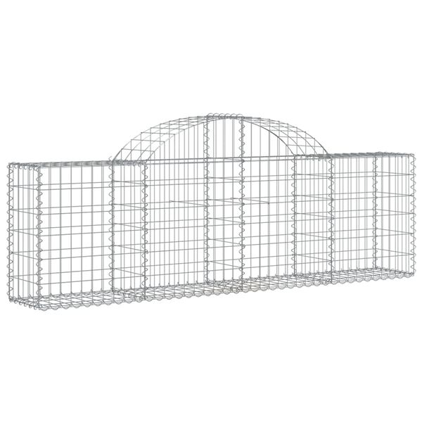 vidaXL Cestos gabião arqueados 40pcs 200x30x60/80 cm ferro galvanizado