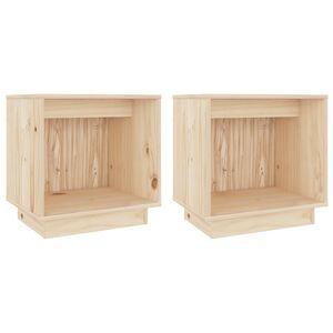 vidaXL Mesas de cabeceira 2 pcs 40x30x40 cm madeira de pinho maci&ccedil;a