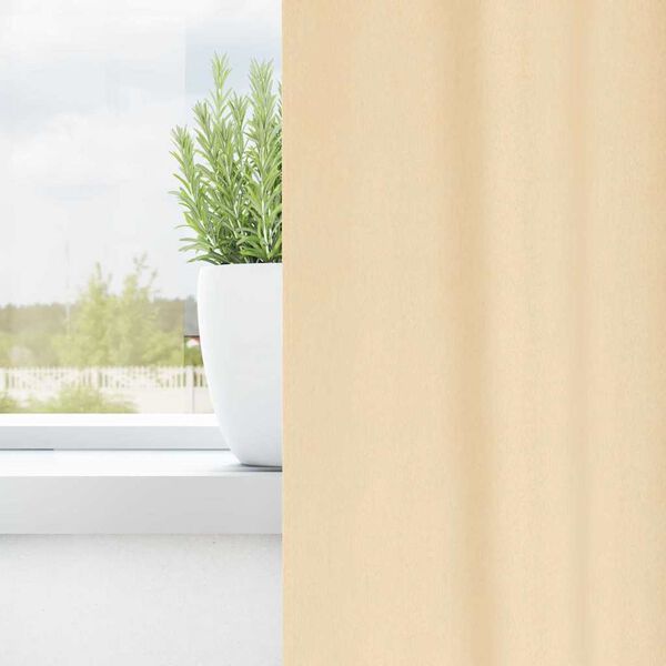 vidaXL Cortinas Blackout com Argolas 2 pcs Creme 140 x 140 cm
