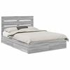 vidaXL Cama com Armazenamento com gaveta Cinza Sonoma 150 x 200 cm