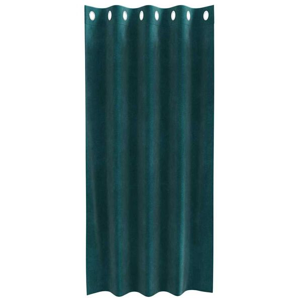 vidaXL Cortinas opacas 2 pcs Verde Escuro 140 x 175 cm Veludo