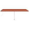 vidaXL Toldo autom&aacute;tico independente 600x300 cm laranja e castanho