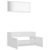 vidaXL 2 pcs conjunto de móveis de casa de banho contraplacado branco