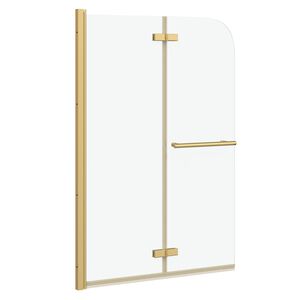 vidaXL Enclosure de Chuveiro Transparente e Dourado 95 x 140 cm