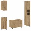 vidaXL Conjunto de Arm&aacute;rios de Banheiro com 4 Pe&ccedil;as ZWOLLE