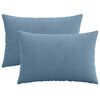 vidaXL Capa almofada 2 pcs HEERLEN Azul 30 x 50 cm cord&atilde;o