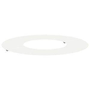 vidaXL adequado para Anel de &Aacute;rvore Plano Branco &Oslash;30/60 cm A&ccedil;o
