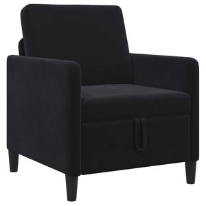 vidaXL Sofa com Armazenamento Preto 72 x 78 x 87 cm Poli&eacute;ster