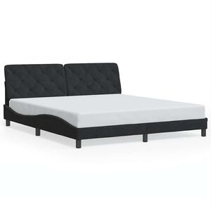 vidaXL Estrutura de cama sem colch&atilde;o 180x200 cm veludo preto