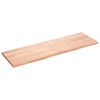 vidaXL Bancada p/ WC 160x50x(2-4) cm madeira maci&ccedil;a tratada castanho