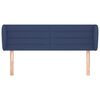 vidaXL Cabeceira de cama c/ abas tecido 147x23x78/88 cm azul