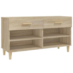 vidaXL Sapateira 102x35x55 cm derivados de madeira cor carvalho sonoma