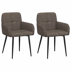 vidaXL Cadeiras de Jantar 2 unid. Couro Suede Sint&eacute;tico 59x56,5x85cm