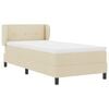 vidaXL Cama Box com colch&atilde;o com cabeceira Creme 80 x 200 cm tecido