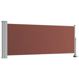 vidaXL Toldo lateral retr&aacute;til para p&aacute;tio 100x300 cm castanho