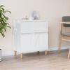 vidaXL Aparador 60x35x70 cm derivados de madeira branco brilhante