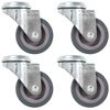 vidaXL Rodas girat&oacute;rias com furo 4 pcs 50 mm