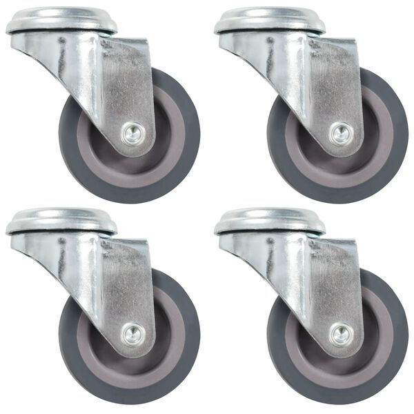 vidaXL Rodas girat&oacute;rias com furo 4 pcs 50 mm