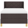 vidaXL Cama Box com colch&atilde;o Marrom Escuro 190 x 90 cm Poli&eacute;ster