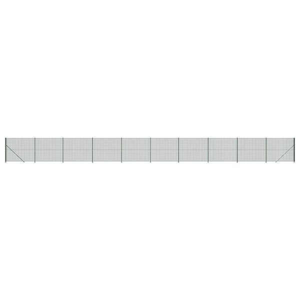 vidaXL Cerca de malha de arame com flange 1,4x25 m verde