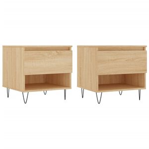 vidaXL Mesas de centro 2 pcs 50x46x50cm deriv. madeira carvalho sonoma