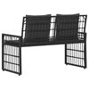 vidaXL Banco de exterior Liso Preto e Cinza Escuro 116 x 55 x 82 cm