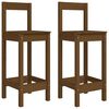 vidaXL Cadeiras de bar 2 pcs 40x41,5x112 cm pinho maci&ccedil;o castanho mel