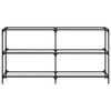 vidaXL Mesa consola com tampo em vidro transparente 158,5x30x81 cm a&ccedil;o