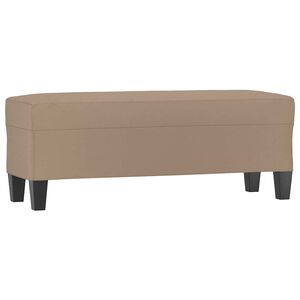 vidaXL Banco 100x35x41 cm couro artificial cor cappuccino