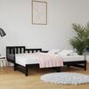 vidaXL Sof&aacute;-cama de puxar 2x(80x200) cm pinho maci&ccedil;o preto