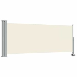 vidaXL Toldo lateral retr&aacute;til para p&aacute;tio 100x300 cm creme