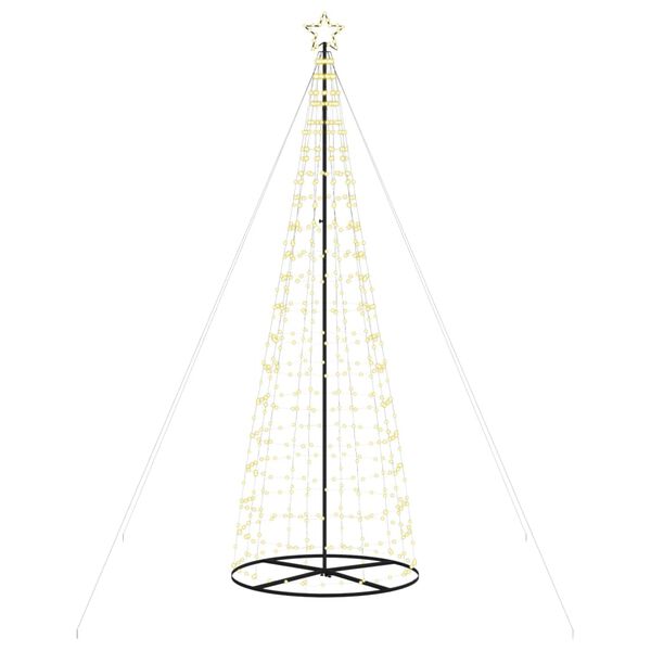 vidaXL Árvore de Natal LED com 570 LEDs Branco Quente e 300 cm