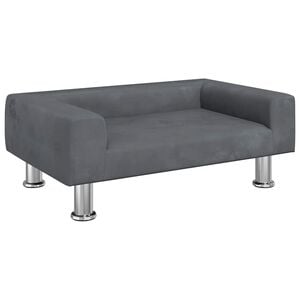 vidaXL Sof&aacute; infantil 70x45x26,5 cm veludo cinzento-escuro