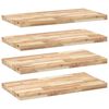 vidaXL Prateleira flutuante 4pcs 60x40x4cm ac&aacute;cia maci&ccedil;a n&atilde;o tratada