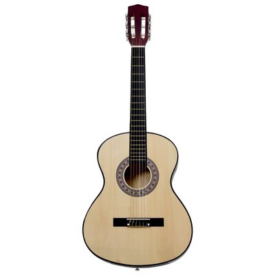 vidaXL Guitarra clássica para iniciantes 4/4 39" madeira de tilia