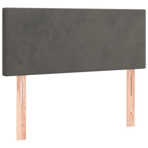 vidaXL Cabeceira de cama veludo 80x5x78/88 cm cinzento-escuro