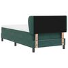 vidaXL Cama Box com colch&atilde;o Verde-escuro 90 x 190 cm Veludo